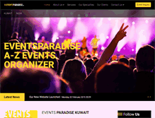 Tablet Screenshot of eventsparadise.com